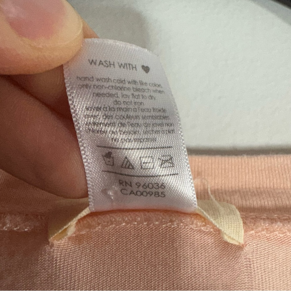 Eberjey Gisele Modal Pajama Top Blush Pink Tie Waist Sleepwear S - Picture 3 of 5